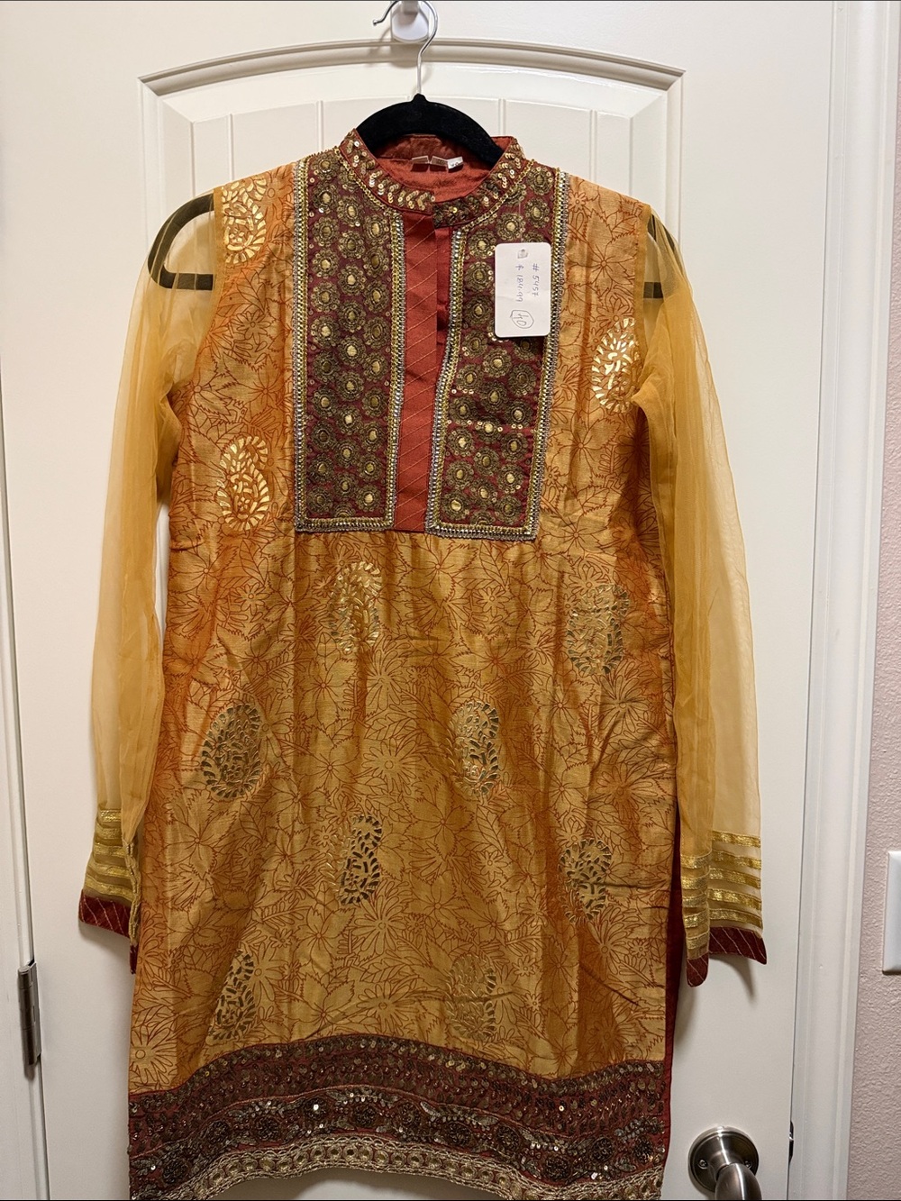 Golden Yellow Women’s Kurta Tunic Shirt